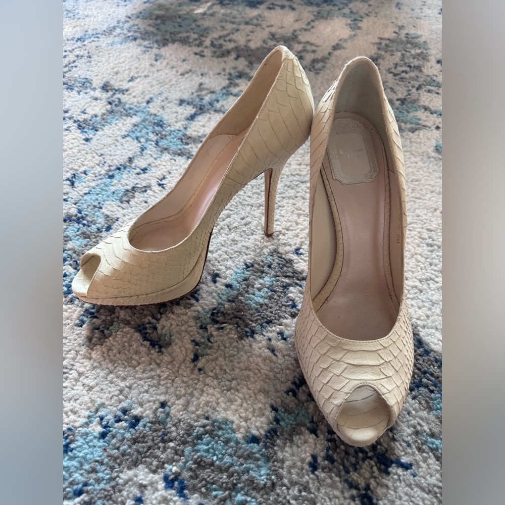 Christian Dior Python Pumps